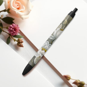 Stylo Noir Ellis Rowan Eau Blanche Lys Fleurs Vintages