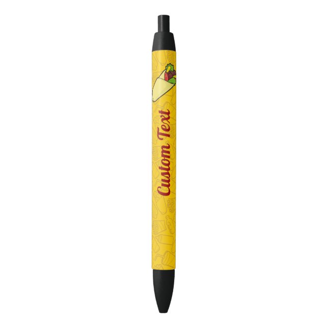 Stylo Noir Emballage sandwich Tortilla (devant Vertical)