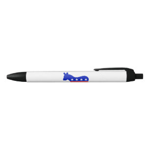 Stylo Noir Emblème politique du parti démocratique (âne)