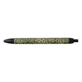 Stylo Noir Emerald et Gold Safari Series Design 8