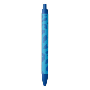 Stylo Noir Empreinte de léopard Pale Blues
