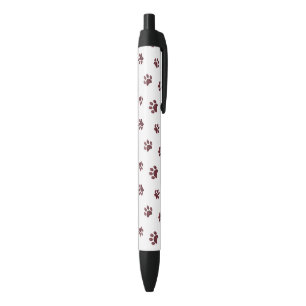 Stylo Noir Empreintes de pattes rose Gold Parties scintillant