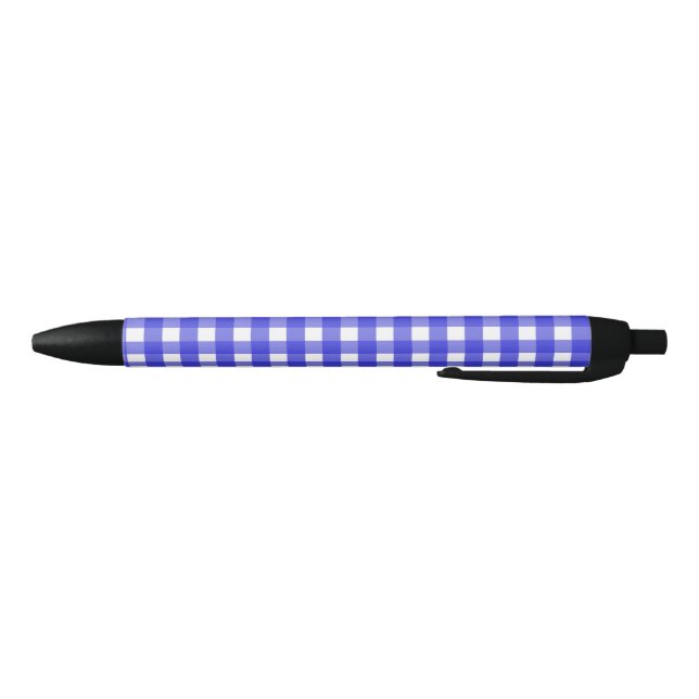 Stylo Noir En vichy bleu royal (Bas)