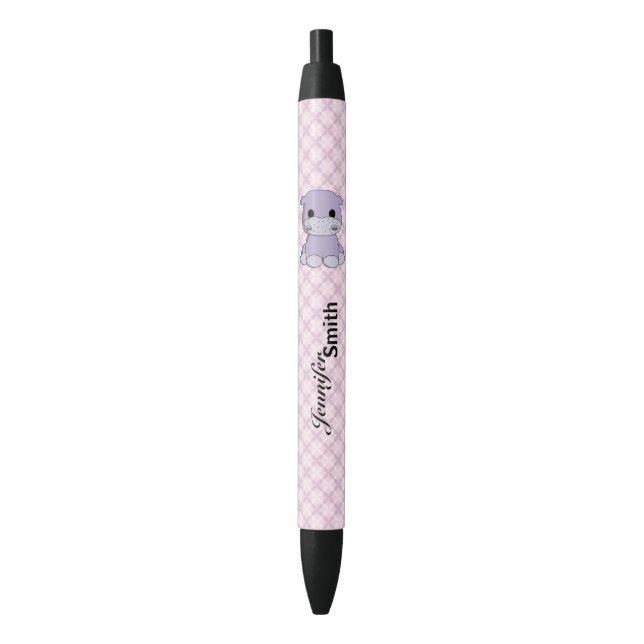 Stylo Noir Enfants mignons de nom de bande dessinée (devant Vertical)