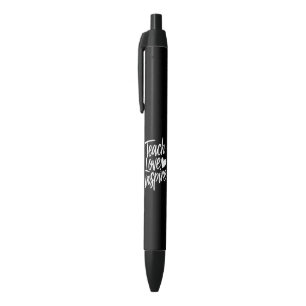 Stylo Noir Enseigner Amour Inspirer Cadeau de la Fête des Ens