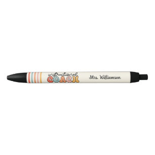 Stylo Noir Entraîneur pédagogique personnalisé Retro Entraîne
