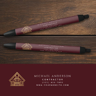 Stylo Noir Entreprise de construction de maisons rouges