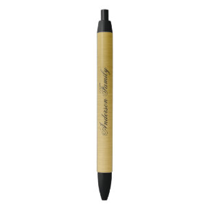 Stylo Noir Entreprise de monogramme personnalisé bleu moderne