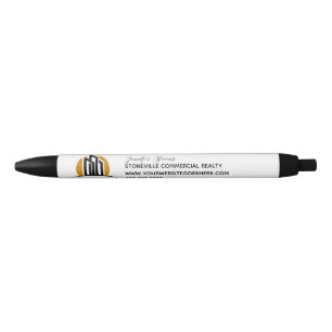Stylo Noir Entreprise Immobilier Commercial Simple Chic Perso