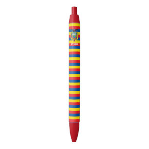 Stylo Noir Equateur Drapeau mignon Patriotique