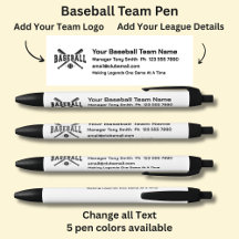 Équipe de baseball - Ajoutez vos propres détails &