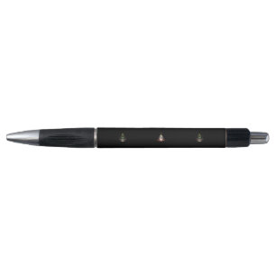 Stylo noir et argent élégant avec accents or