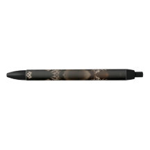 Stylo noir et brun motif