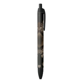 Stylo noir et brun motif