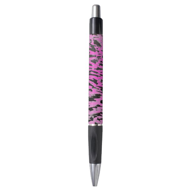 Stylo Noir et rose du néon funky (Devant (Vertical))