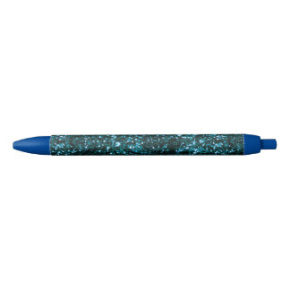 Stylo Noir Étincelles bleues