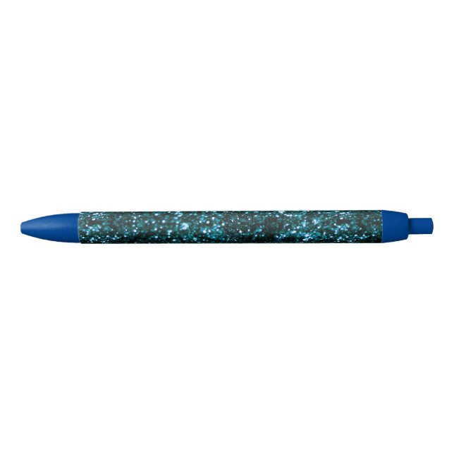 Stylo Noir Étincelles bleues (Devant)