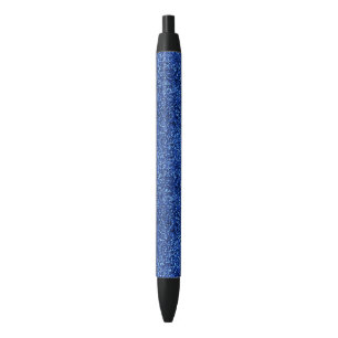 Stylo Noir Étincelles bleues étincelantes élégantes de