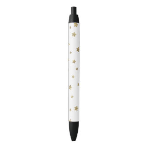 Stylo Noir Étoiles d'or