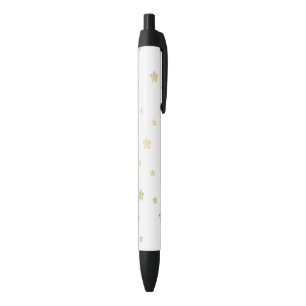 Stylo Noir Étoiles d'or