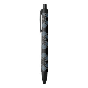 Stylo Noir Éventail Bleu Élégant