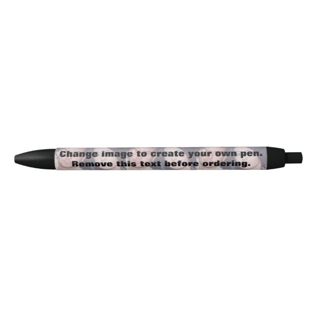 Stylo Noir Faites votre propre photo modèle personnalisée (Devant)