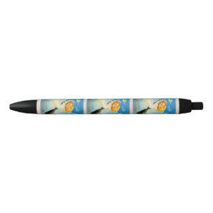 Stylo Noir Falln Happy Halloween sorcière Citrouille
