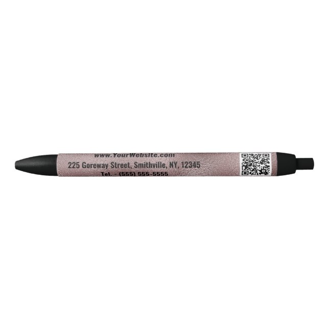 Stylo Noir Faux rose foncé (Devant)