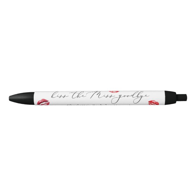 Stylo Noir Favors de fête d'enterrement de vie de jeune fille (Devant)
