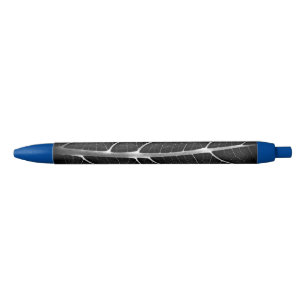 Stylo Noir Fermeture de la feuille brillante noire et blanche