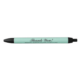 Stylo Noir Fête de graduation Mint & Black Faveur personnalis