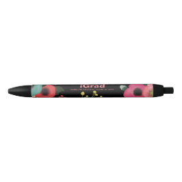 Stylo Noir Fête de graduation rose et noir Faveur personnalis