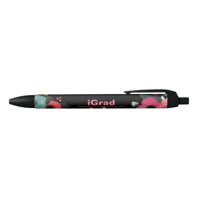 Stylo Noir Fête de graduation rose et noir Faveur personnalis (Haut)