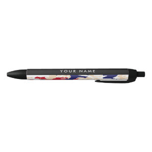 Stylo Noir Fête de l'Indépendance Camouflage Votre nom Person