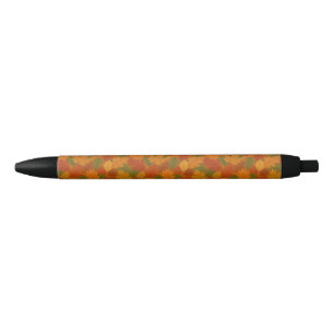 Stylo Noir Feuilles classiques d'automne à motifs