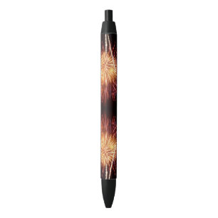 Stylo Noir Feux d'artifice Rouge, Blanc et Bleu I