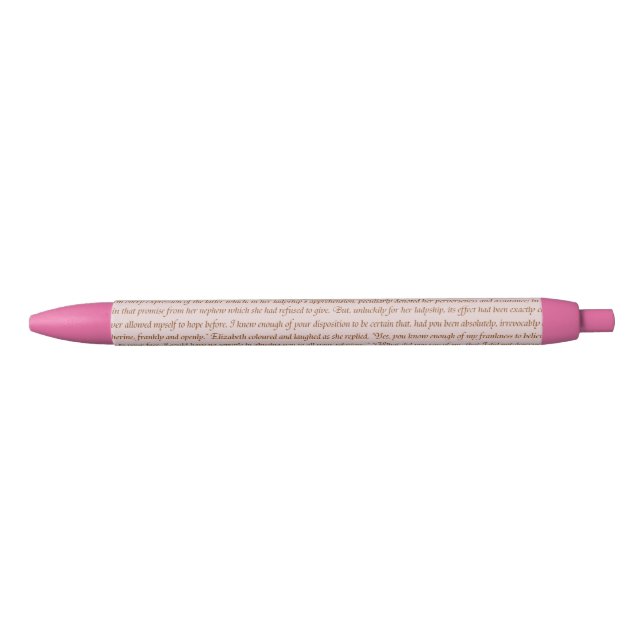 Stylo Noir Fierté et préjudice (Devant)