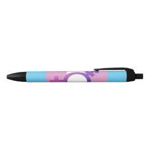 Stylo Noir Fierté et symbole transgenre