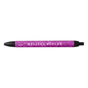 Stylo Noir Fille Parties scintillant rose tendance