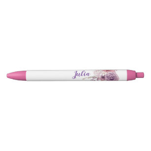 Stylo Noir Filles Jolis Poneys Floral Pastel Cheval