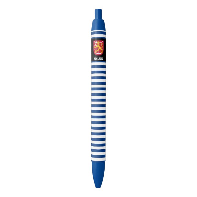 Stylo Noir Finlande Drapeau mignon Patriotique (devant Vertical)