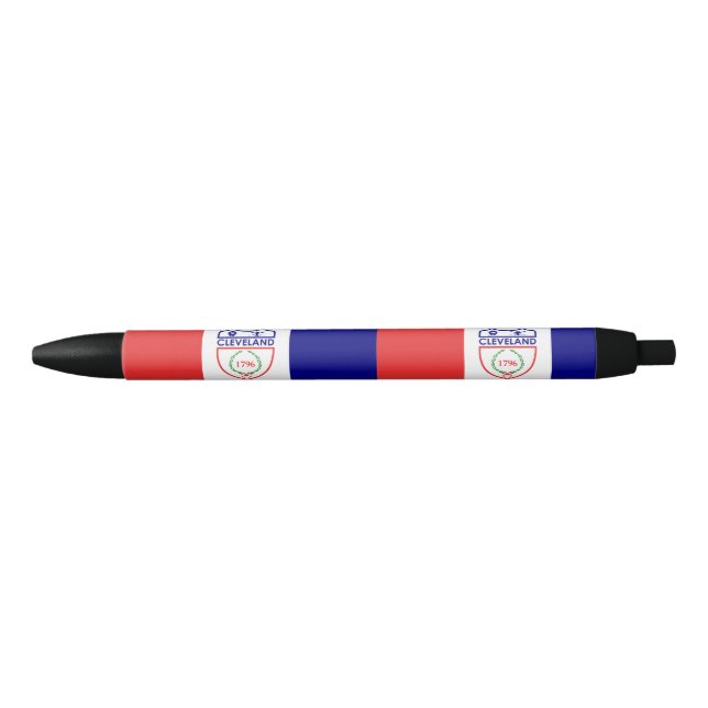 Stylo Noir Flag of Cleveland, Ohio Black Ink Pen (Devant)