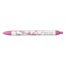 Stylo Noir Fleur de cerisier | Nom + titre