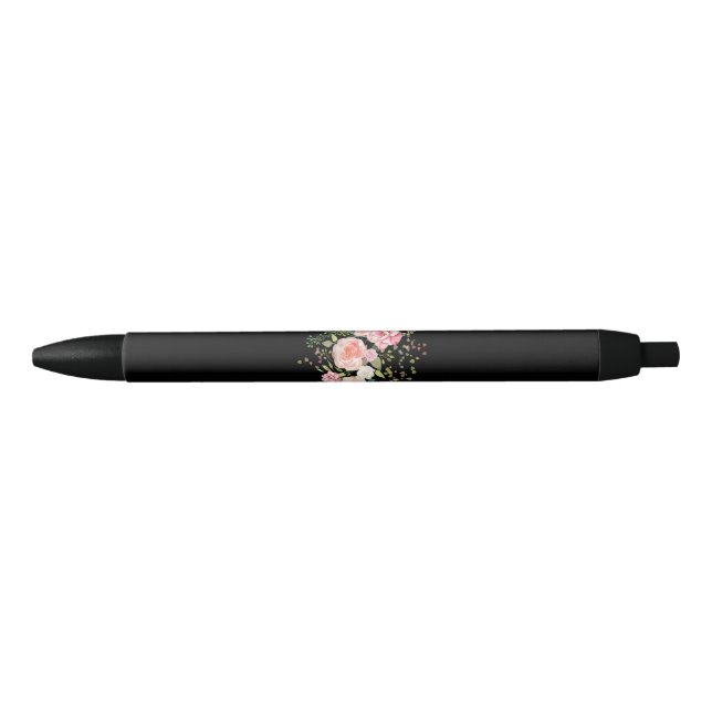 Stylo Noir fleur de printemps (Devant)