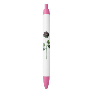 Stylo Noir Fleur de rose noire