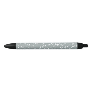 Stylo Noir Fleur, Garniture Noire, Encre Noire