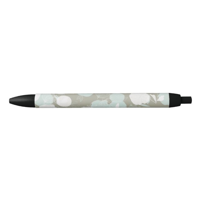 Stylo Noir Fleurs (Devant)