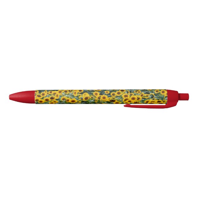 Stylo Noir Fleurs de soleil, champ du Wisconsin (Bas)