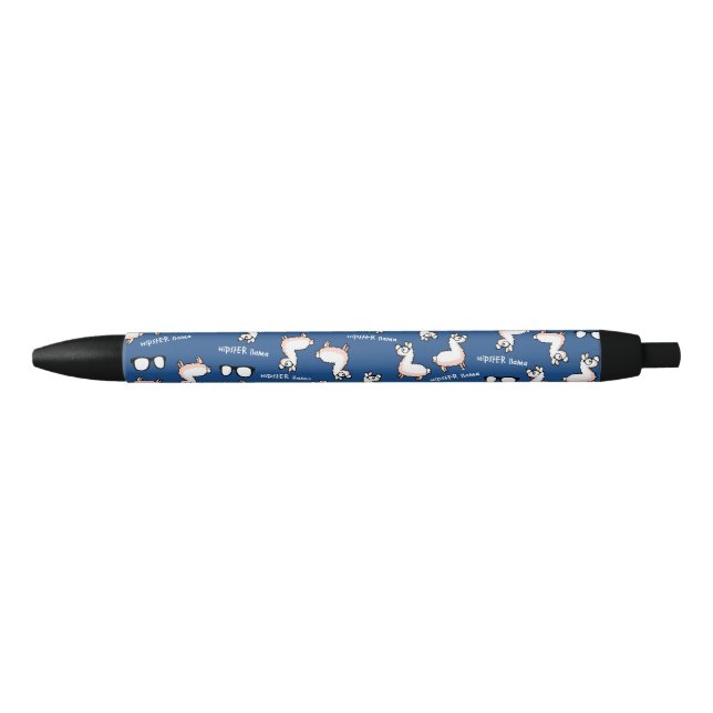 Stylo Noir Folie de lama de hippie (Devant)