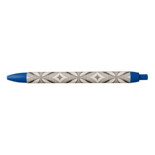 Stylo Noir Formes circulaires rétro beige et marron